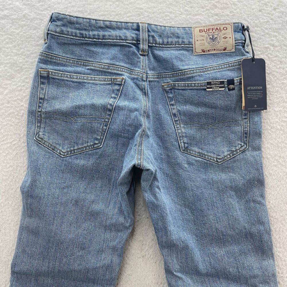 Buffalo David Bitton Jeans Mens 40x32 Blue Driven Relaxed Straight Stretch Denim - Picture 9 of 13
